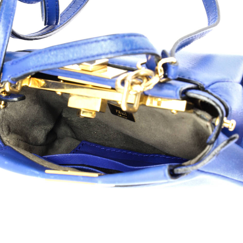 Fendi Peekaboo Bag Leather Micro #245680F79B - Picture 5 of 8